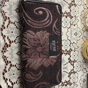 Gigi hill tapestry cloth large wallet.